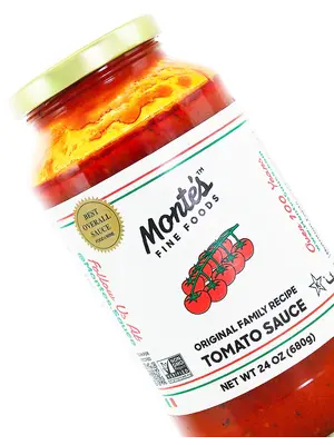 Monte's Original Tomato Sauce 24oz Jar, New York