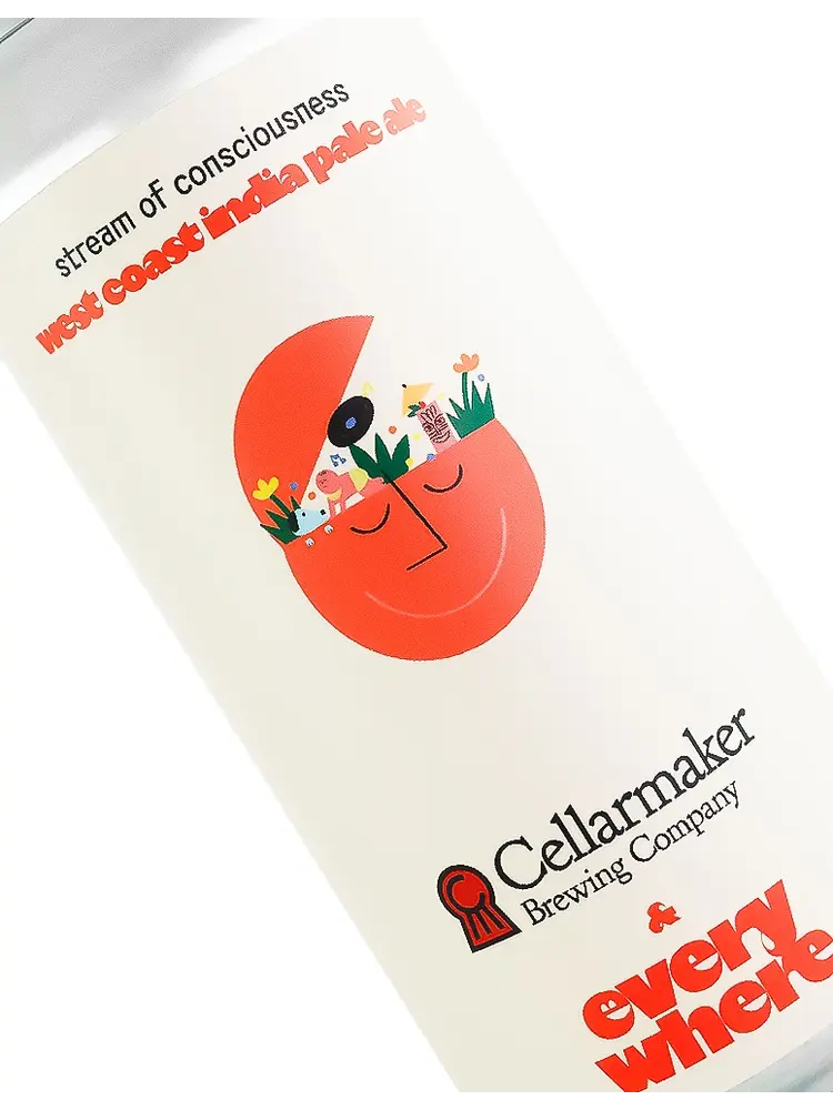 Everywhere Beer/Cellarmaker "Stream Of Consciousness" West Coast India Pale Ale 16oz Can - Orange, CA