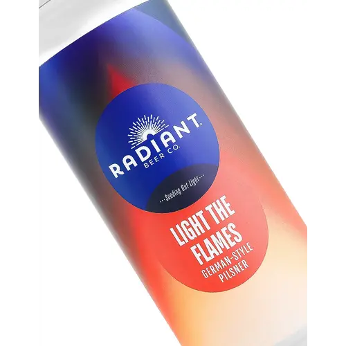Radiant Beer "Light The Flames" German-Style Pilsner 16oz Can - Anaheim, CA