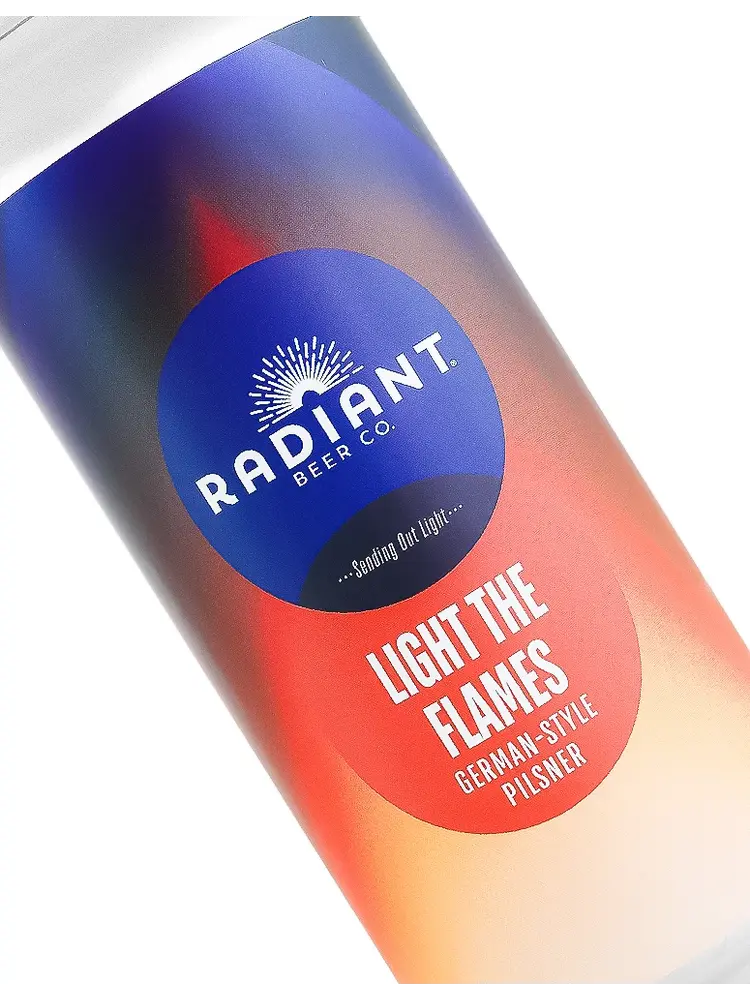 Radiant Beer "Light The Flames" German-Style Pilsner 16oz Can - Anaheim, CA