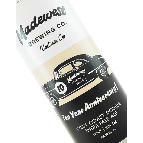 Madewest Brewing "Ten Year Anniversary" West Coast Double India Pale Ale 16oz Can - Ventura, CA