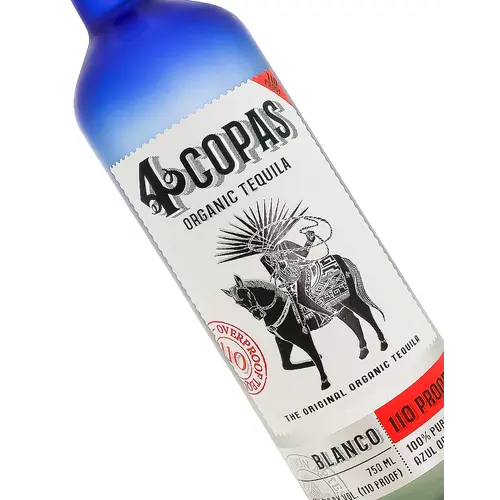 4 Copas Organic Tequila Blanco 110 Proof