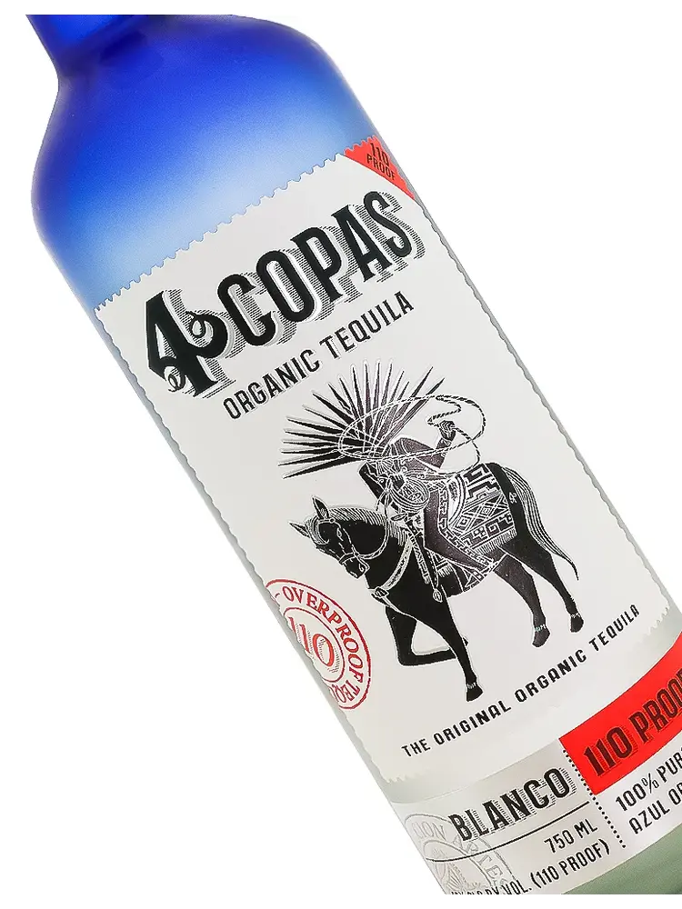 4 Copas Organic Tequila Blanco 110 Proof
