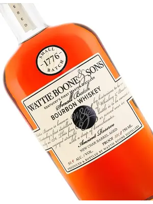 Wattie Boone & Sons "1776" Small Batch Bourbon Whiskey Ancient Reserve New Char Barrel Aged, Bardstown, Kentucky