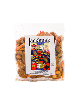 Jack'Snak "Spicy" Honey Roasted Sesame Chips, Honey Toasted Peanuts, Chili Lemon Corn Nuggets & Cajun Corn Sticks 6oz Bag, Kansas