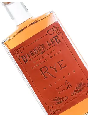 Barber Lee Straight Single Malt Rye Whiskey, Petaluma, California