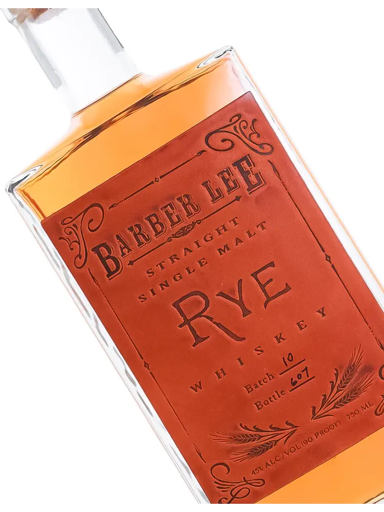 Barber Lee Straight Single Malt Rye Whiskey, Petaluma, California