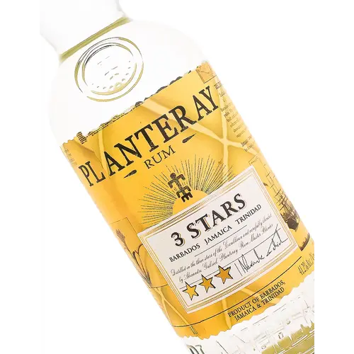 Planteray "3 Stars" White Rum 1 Liter, Barbados