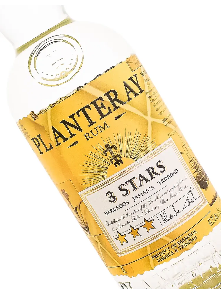 Planteray "3 Stars" White Rum 1 Liter, Barbados