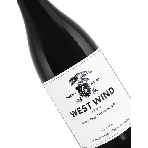 Purple Hands 2023 Pinot Noir, West Wind Vineyard, Ribbon Ridge, Willamette Valley