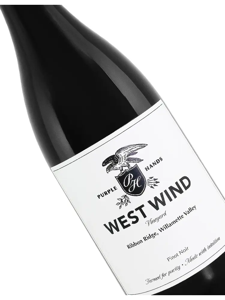 Purple Hands 2023 Pinot Noir, West Wind Vineyard, Ribbon Ridge, Willamette Valley, Oregon