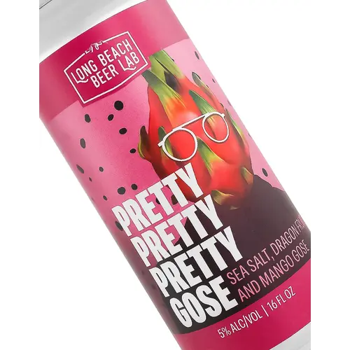 Long Beach Beer Lab "Pretty Pretty Pretty Gose" Sea Salt, Dragon Fruit & Mango Gose 16oz Can - Long Beach, CA