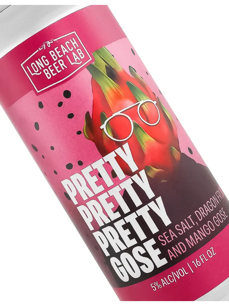 Long Beach Beer Lab "Pretty Pretty Pretty Gose" Sea Salt, Dragon Fruit & Mango Gose 16oz Can - Long Beach, CA