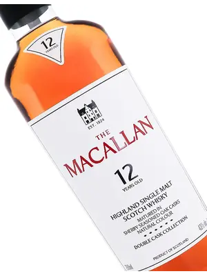 The Macallan "Double Cask Collection" Highland Single Malt Scotch Whisky 12 Years Old Sherry Seasoned Oak Casks