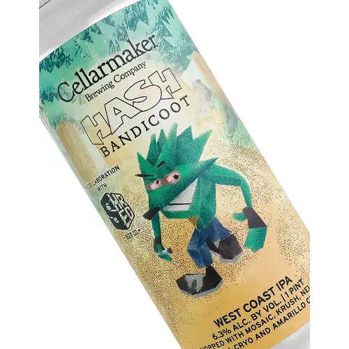 Cellarmaker Brewing/Shred Beer "Hash Bandicoot" West Coast IPA 16oz Can - Oakland, CA