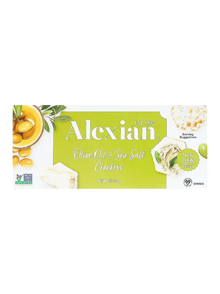 Alexian Cracker Olive Oil & Sea Salt 4oz Box, New Jersey