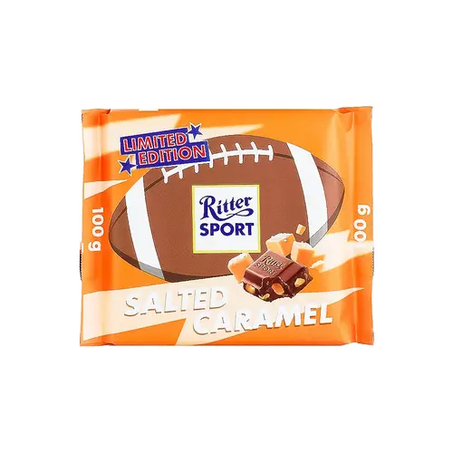 Ritter Sport Salted Caramel Milk Chocolate Limited Edition 3.5oz Bar, Germany