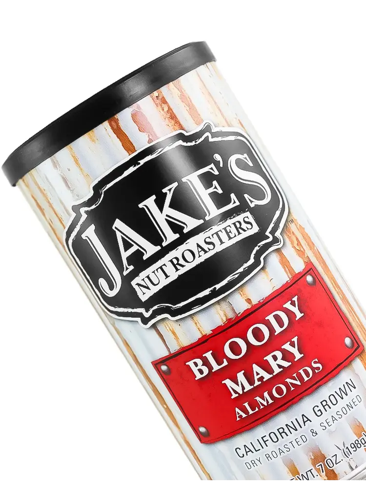 Jake's Nut Roasters "Bloody Mary" Almonds 7oz Can, Newman, California