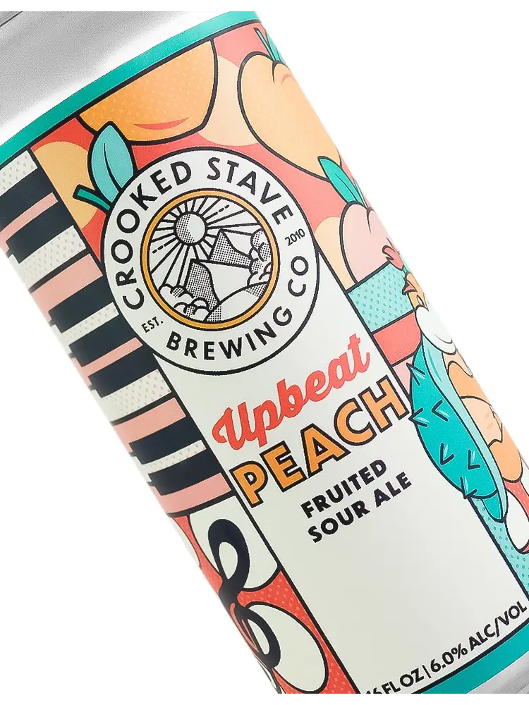 Crooked Stave Brewing "Upbeat Peach" Fruited Sour Ale 16oz Can - Denver, CO