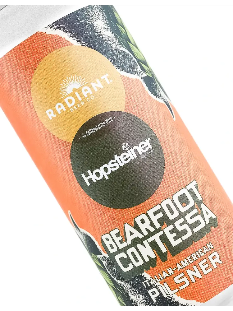 Radiant Beer/Hopsteiner "Bearfoot Contessa" Italian-American Pilsner 16oz Can - Anaheim, CA