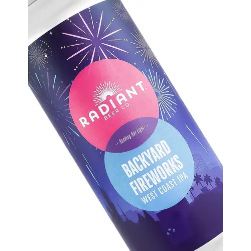 Radiant Beer "Backyard Fireworks" West Coast IPA 16oz Can - Anaheim, CA