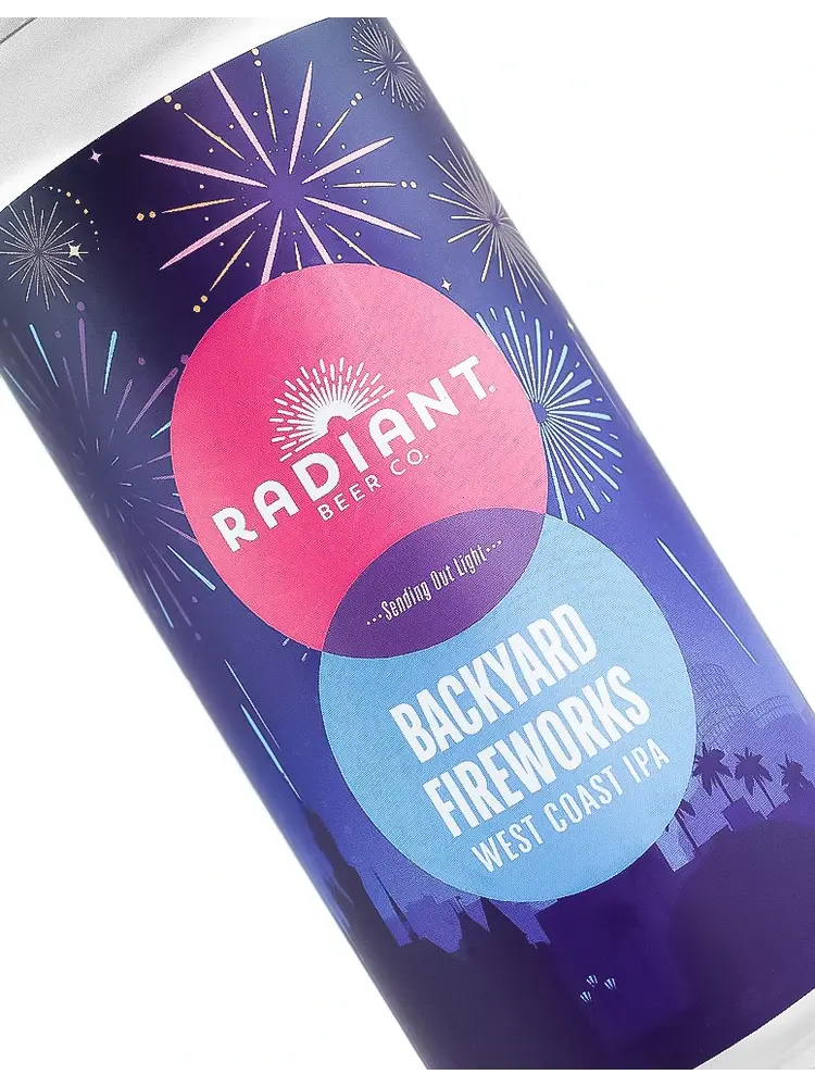 Radiant Beer "Backyard Fireworks" West Coast IPA 16oz Can - Anaheim, CA