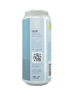 Fair Isle Brewing "Eugene" A Farmhouse IPA Dry-Hopped 16oz Can - Seattle, WA