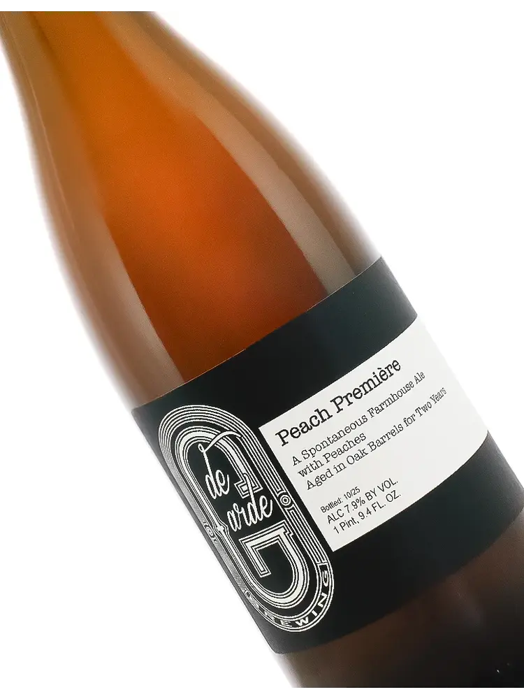 de Garde Brewing "Peach Premiere" Farmhouse Ale 750ml Bottle - Tillamook, OR