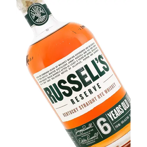 Russell's Reserve Kentucky Straight Rye Whiskey 6 Years Old, Lawrenceburg, Kentucky