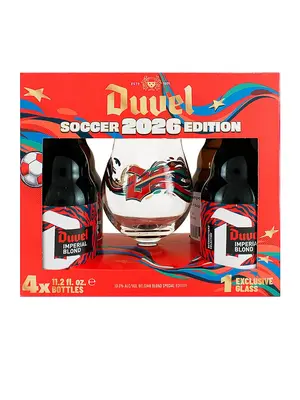 Duvel "2026 Soccer" Imperial Blond 4pk 11.2oz Bottle With USA 2026 Glass - Belgium