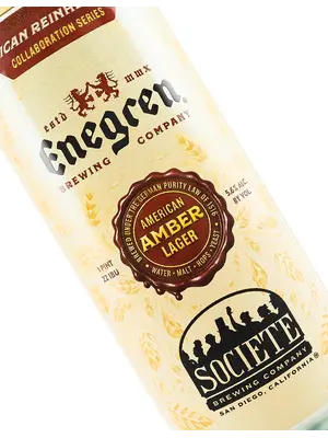 Enegren Brewing/Societe Brewing "American Reinheitsgebot" American Amber Lager 16oz Can - Moorpark, CA