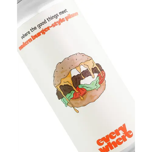 Everywhere Beer "Where The Good Things Meet" Modern Burger-Style Pilsner 16oz Can - Orange, CA