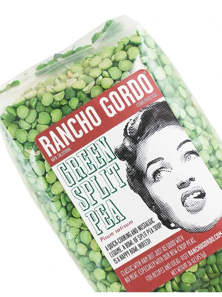 Rancho Gordo Green Split Pea 16oz Bag, Napa, California