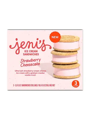 Jeni's "Strawberry Cheesecake" Ice Cream Sandwiches 3 Pack, Ohio
