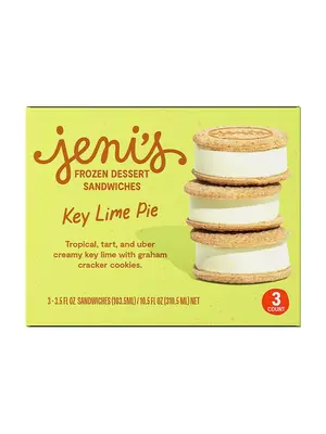 Jeni's "Key Lime Pie" Frozen Dessert Sandwiches 3 Pack, Ohio