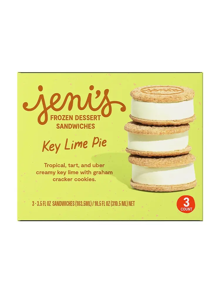 Jeni's "Key Lime Pie" Frozen Dessert Sandwiches 3 Pack, Ohio