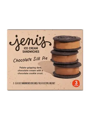 Jeni's "Chocolate Silk Pie" Ice Cream Sandwiches 3 Pack, Ohio