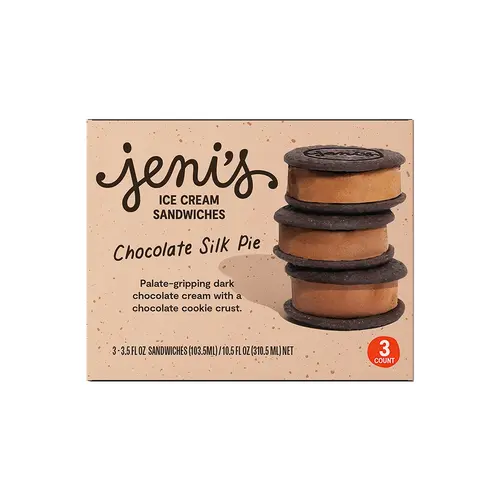 Jeni's "Chocolate Silk Pie" Ice Cream Sandwiches 3 Pack, Ohio