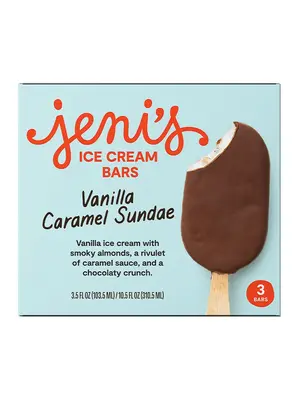 Jeni's "Vanilla Caramel Sundae" Ice Cream Bars 3 Pack, Ohio