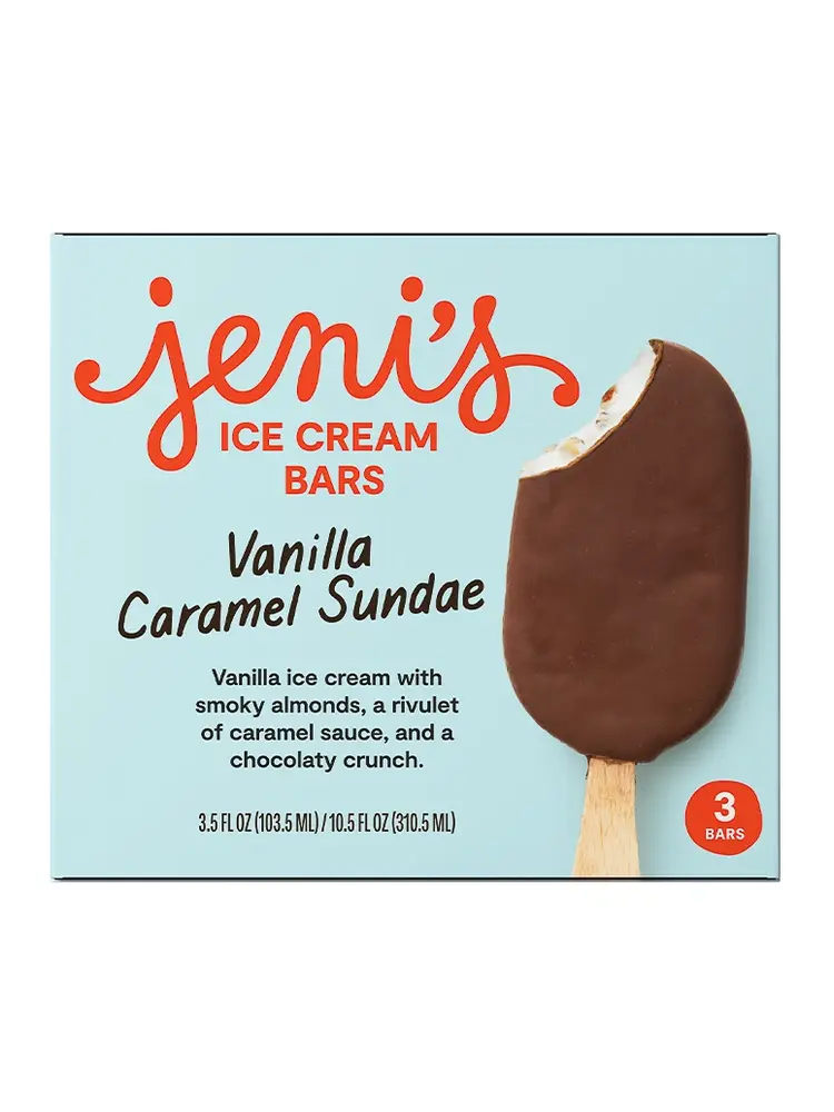 Jeni's "Vanilla Caramel Sundae" Ice Cream Bars 3 Pack, Ohio