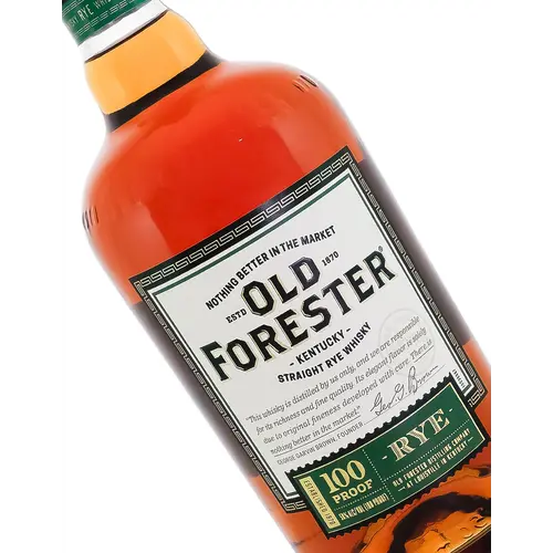 Old Forester Kentucky Straight Rye Whisky 100 Proof, Louisville, Kentucky