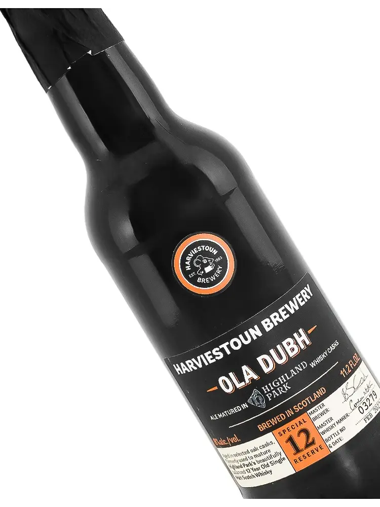 Harviestoun Brewery "Ola Dubh" Special 12 Reserve Whisky Casks 330ml Bottle - Scotland