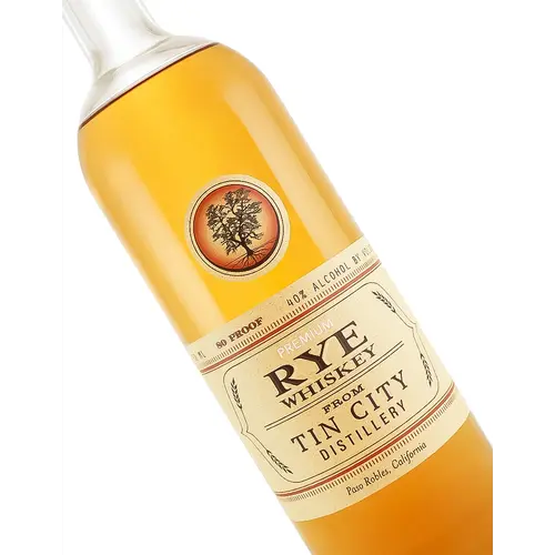 Tin City Distillery Premium Rye Whiskey, Paso Robles, California