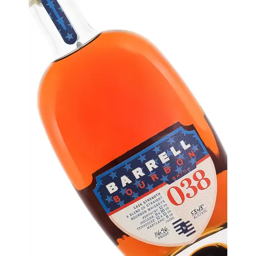 Barrell Bourbon Batch #038 Cask Strength Blend Of Straight Bourbon Whiskeys, Louisville