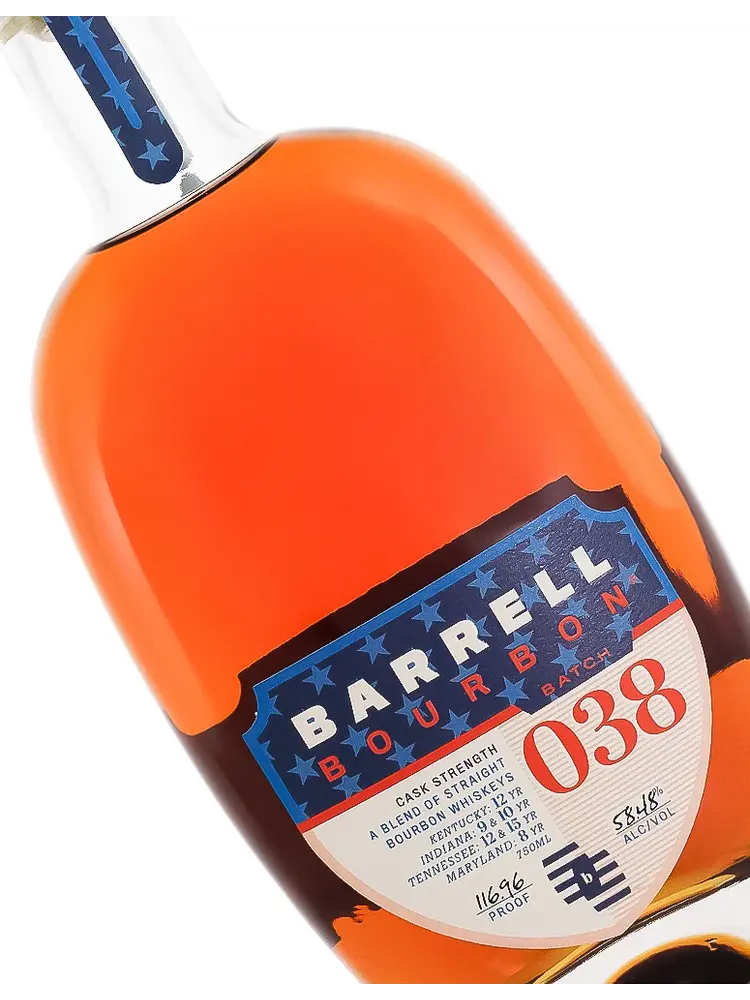 Barrell Bourbon Batch #038 Cask Strength Blend Of Straight Bourbon Whiskeys, Louisville
