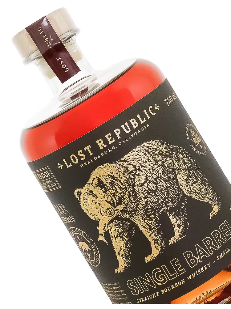 Lost Republic Cask Strength Single Barrel Straight Bourbon Whiskey, Sonoma County