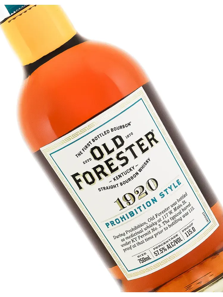 Old Forester "1920" Kentucky Straight Bourbon Whiskey, Prohibition Style, Louisville, Kentucky