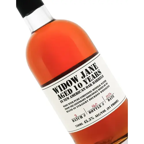 Widow Jane Straight Bourbon Whiskey Aged 10 Years, Brooklyn, New York