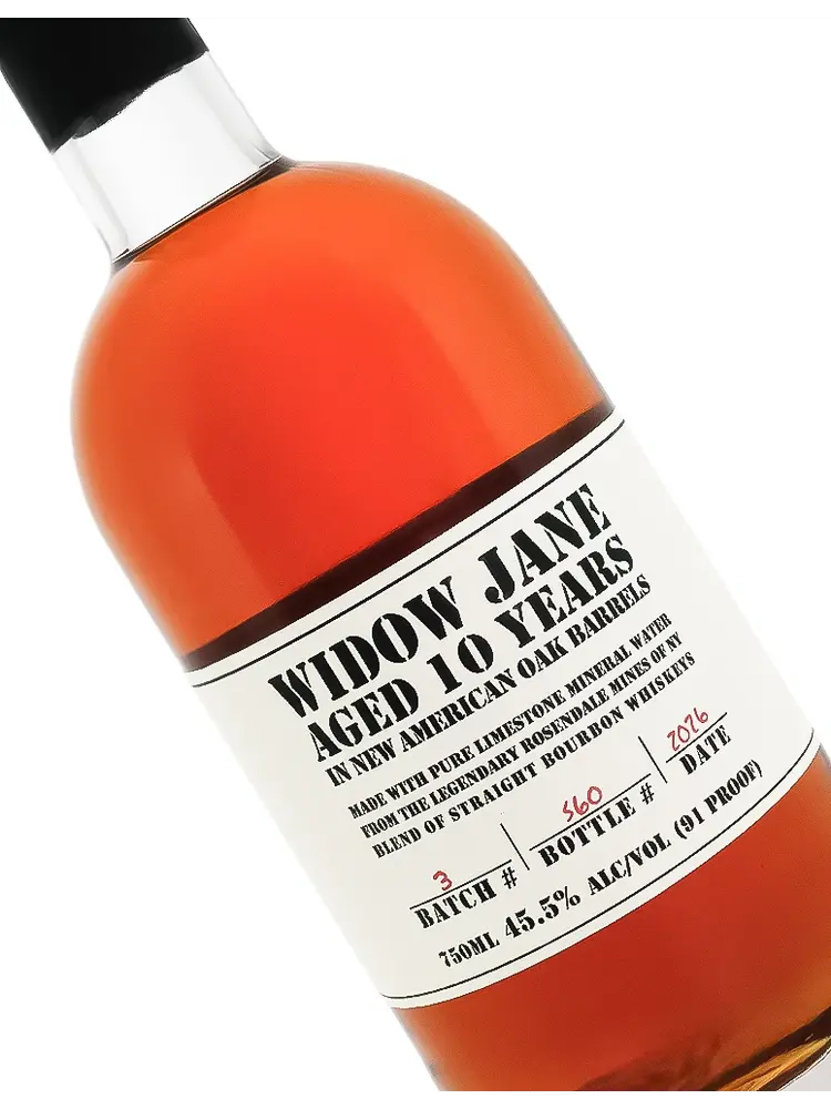 Widow Jane Straight Bourbon Whiskey Aged 10 Years, Brooklyn, New York