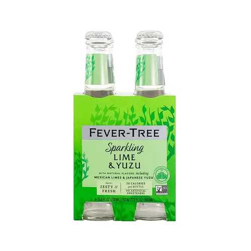Fever-Tree Sparkling Lime & Yuzu 6.8oz Bottle - 4 pk